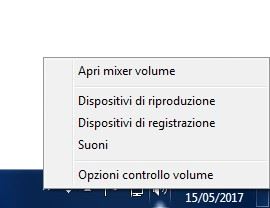 apri mixer volume