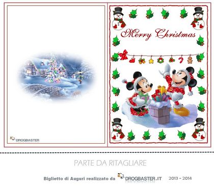 Merry Christmas biglietto di Auguri di Natale 2017