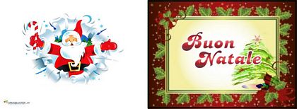 Babbo Natale che augura buon Natale biglietto gratis fai da te da stampare