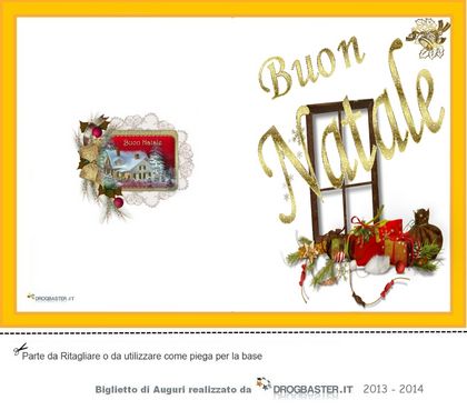 scritta di Buon Natale gratis con bigliettino d'auguri