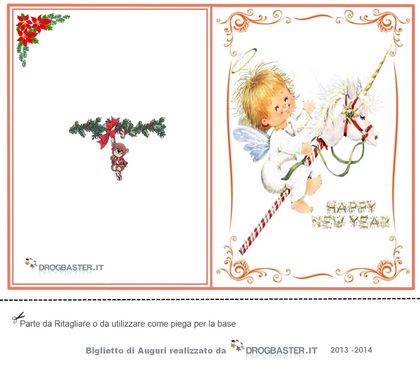 biglietto gratis di un angelo per augurio di Natale