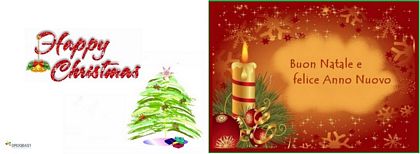 Biglietto di Buon Natale e Felice Anno Nuovo