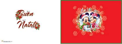 Buon Natale con personaggio Disney per auguri di Natalizio