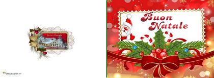 Biglietto fai da te per la festa di Natale con decorazione