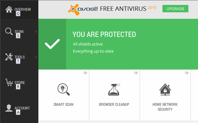 screenshots Avast Antivirus