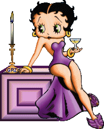 gif animata di betty boop vestita color viola