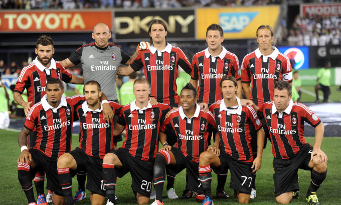 Foto di gruppo squadra Milan