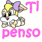 coniglietta con scritta ti penso