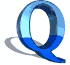 lettera q color blu