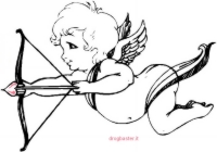 Cupido  amore da colorare