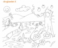 disegno paesaggio natura da colorare