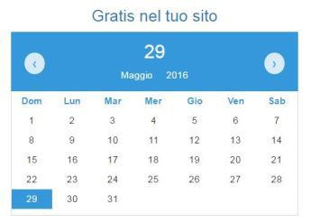 calendario nel tuo sito