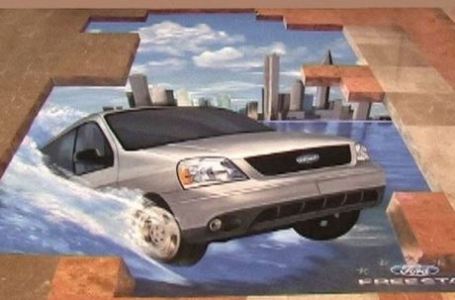 arte del disegno sul marciapiede