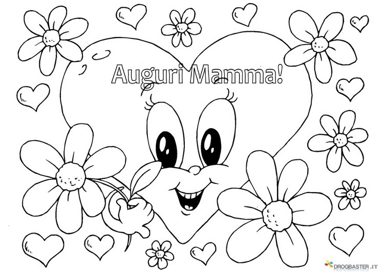 Auguri Mamma Disegni Per Bambini Da Stampare E Colorare