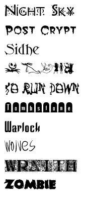 caratteri font dalla N alla Z