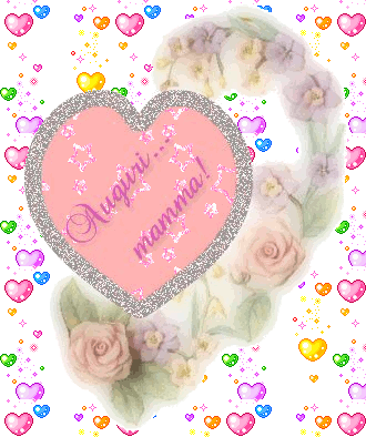 scritta Auguri mamma con cuori decorati