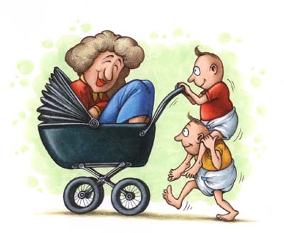 Clipart di bimbi che giocano con la mamma