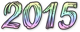 scritta 2015 color arcobaleno