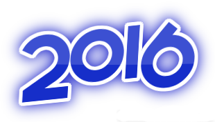 scritta colorata anno 2016