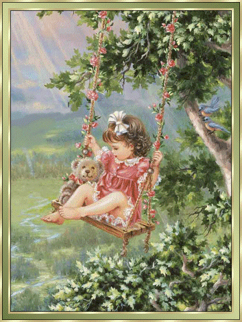 bambina sull'altalena per iphone