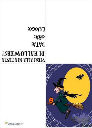 Inviti per la festa di Halloween da stampare e ritagliare