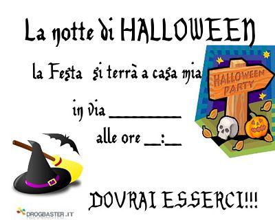 biglietto invito: La  notte  di Halloween