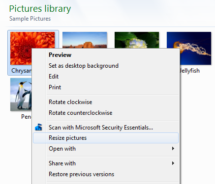ridimensionare immagini direttamente da Windows Explorer