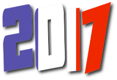 scritta anno 2017 con formato bandiera Francia