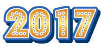 scritta 2017 da utilizzare per inviti e cartoline