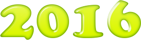 scritta 2016 verde