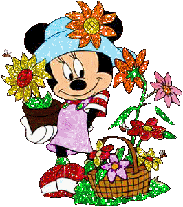 topolina con cesto di fiori