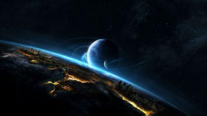 Sfondo Fantastico: costruzioni Aliene su Marte