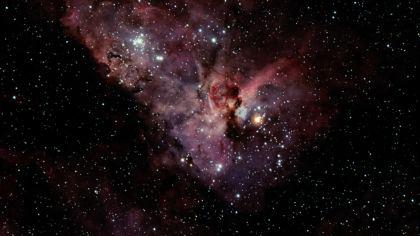 Universo costellazione nebulosa con stelle