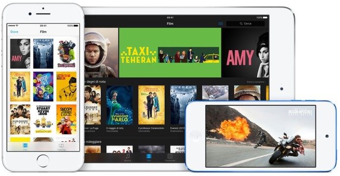 lettore multimediale iTunes nei dispositivi mobile