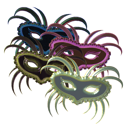 tante maschere colorate