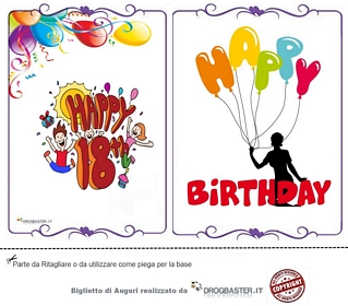 18 ANNI. Tantissimi auguri di buon compleanno!