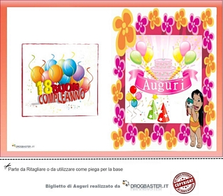 Biglietti da Stampare | Biglietto Compleanno – 18 anni
