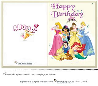 auguri di compleanno a tutti gli amici per con principesse