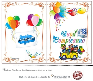 Biglietto elegante per auguri compleanno