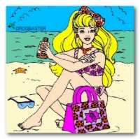 Barbie in Spiaggia disegno per i bambini