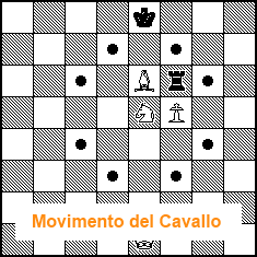 movimento scacchiera cavallo