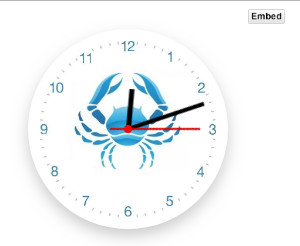 gratis orologio con lo stemma cancro