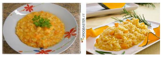 ricetta di cucina risotto con zucca