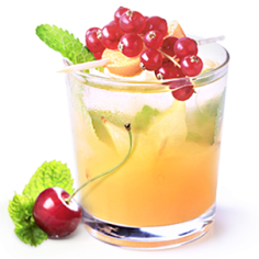 aperitivo con ciliegie e arance