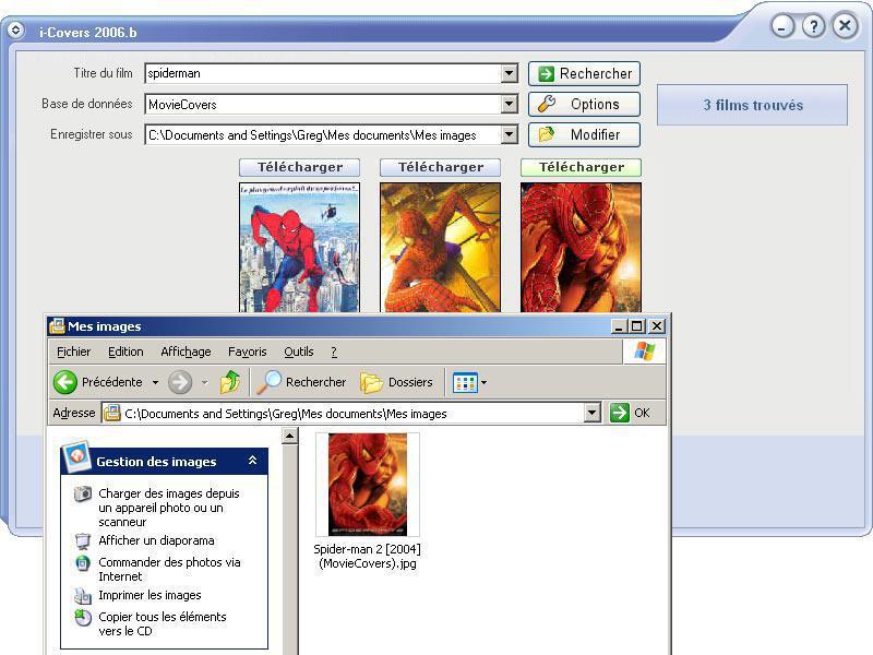 Screenshots del programma I-Covers