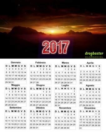 Calendario da scaricare e stampare gratis