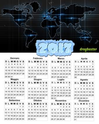 calendario annuale dell'anno 2017