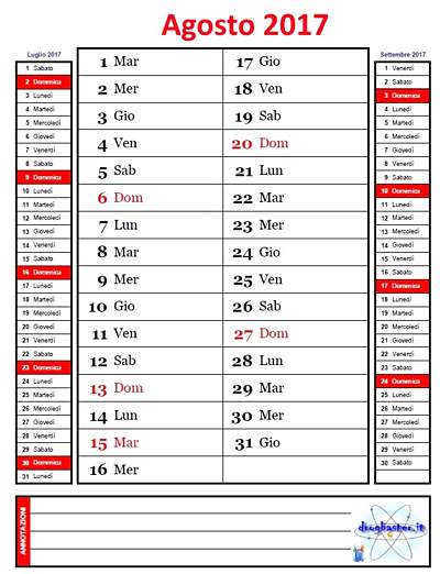 mese di agosto 2017