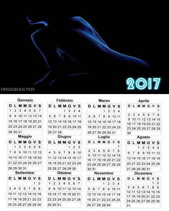 calendario con immagine di una donna girata di schiena