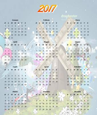 calendario 2017 da stampare gratis